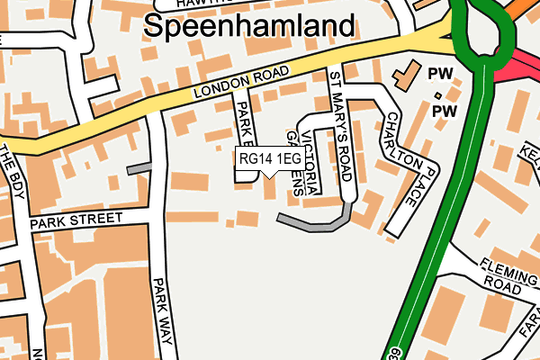 RG14 1EG map - OS OpenMap – Local (Ordnance Survey)