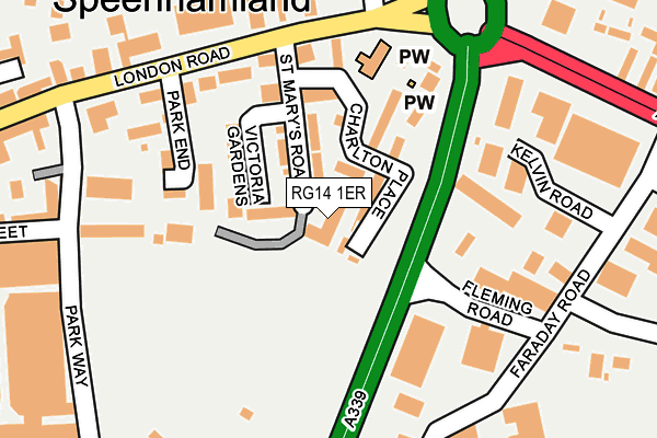 RG14 1ER map - OS OpenMap – Local (Ordnance Survey)