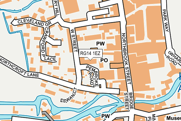 RG14 1EZ map - OS OpenMap – Local (Ordnance Survey)