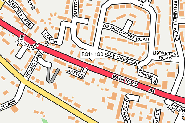 RG14 1GD map - OS OpenMap – Local (Ordnance Survey)
