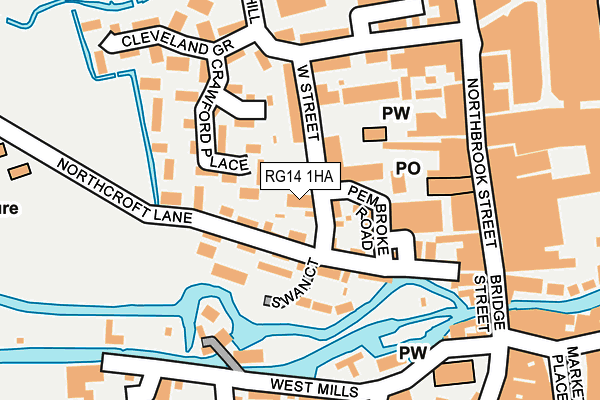 RG14 1HA map - OS OpenMap – Local (Ordnance Survey)