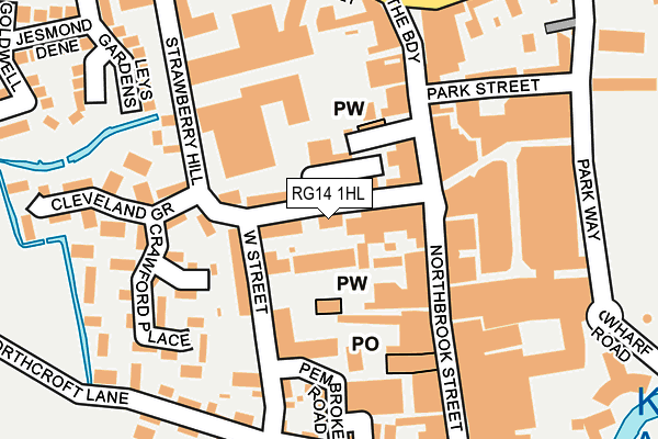 RG14 1HL map - OS OpenMap – Local (Ordnance Survey)