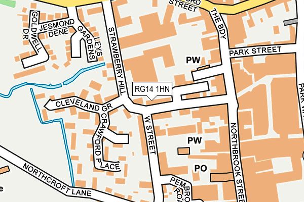 RG14 1HN map - OS OpenMap – Local (Ordnance Survey)