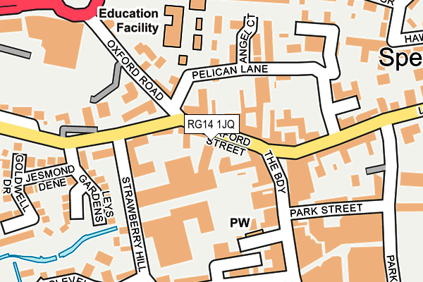 RG14 1JQ map - OS OpenMap – Local (Ordnance Survey)