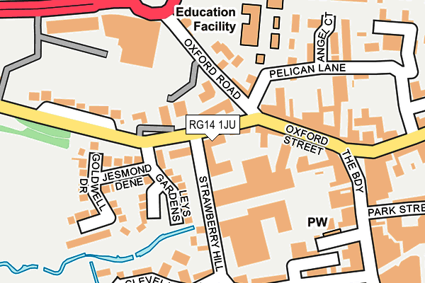 RG14 1JU map - OS OpenMap – Local (Ordnance Survey)