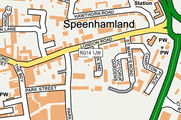 RG14 1JW map - OS OpenMap – Local (Ordnance Survey)
