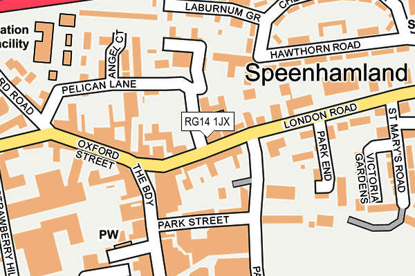 Map of WASHBURY HOUSE (ANDOVER ROAD) LIMITED at local scale