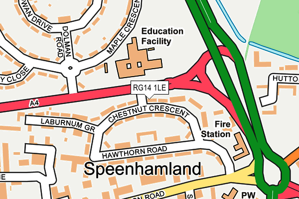 RG14 1LE map - OS OpenMap – Local (Ordnance Survey)