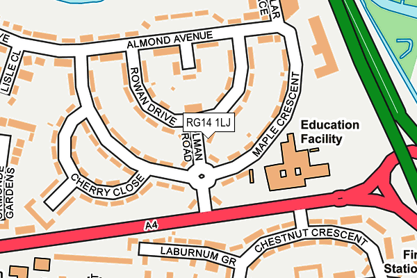 RG14 1LJ map - OS OpenMap – Local (Ordnance Survey)
