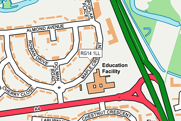RG14 1LL map - OS OpenMap – Local (Ordnance Survey)