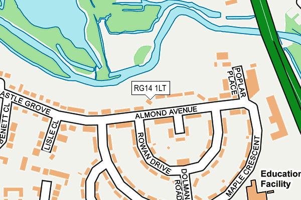 RG14 1LT map - OS OpenMap – Local (Ordnance Survey)