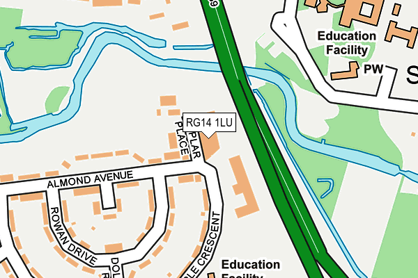 RG14 1LU map - OS OpenMap – Local (Ordnance Survey)