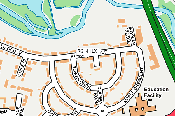 RG14 1LX map - OS OpenMap – Local (Ordnance Survey)