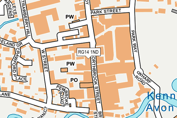 RG14 1ND map - OS OpenMap – Local (Ordnance Survey)