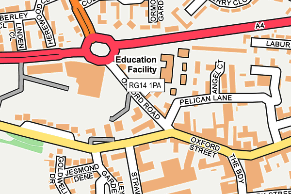 RG14 1PA map - OS OpenMap – Local (Ordnance Survey)