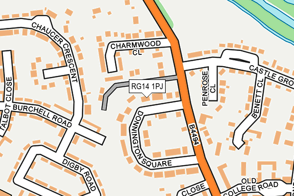 RG14 1PJ map - OS OpenMap – Local (Ordnance Survey)