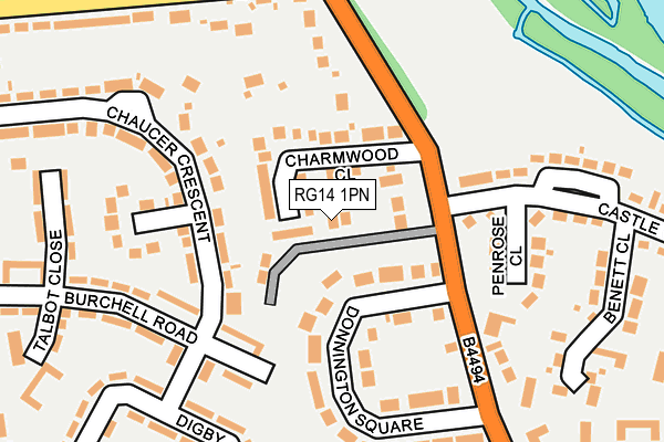 RG14 1PN map - OS OpenMap – Local (Ordnance Survey)