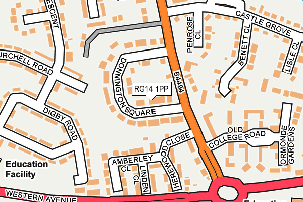 RG14 1PP map - OS OpenMap – Local (Ordnance Survey)