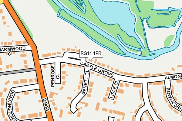 RG14 1PR map - OS OpenMap – Local (Ordnance Survey)