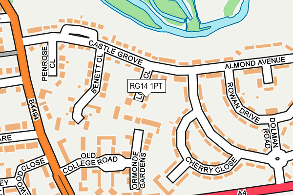 RG14 1PT map - OS OpenMap – Local (Ordnance Survey)