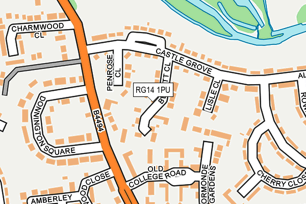 RG14 1PU map - OS OpenMap – Local (Ordnance Survey)