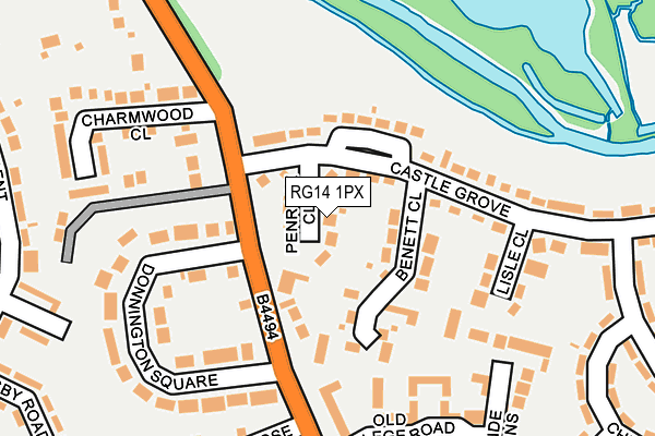 RG14 1PX map - OS OpenMap – Local (Ordnance Survey)
