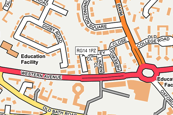 RG14 1PZ map - OS OpenMap – Local (Ordnance Survey)