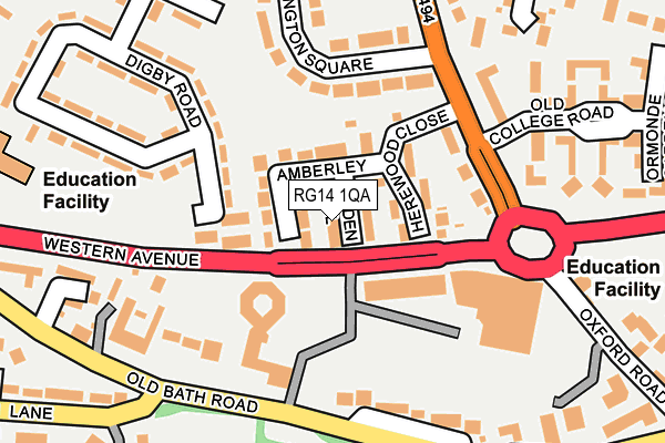 RG14 1QA map - OS OpenMap – Local (Ordnance Survey)