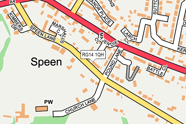RG14 1QH map - OS OpenMap – Local (Ordnance Survey)