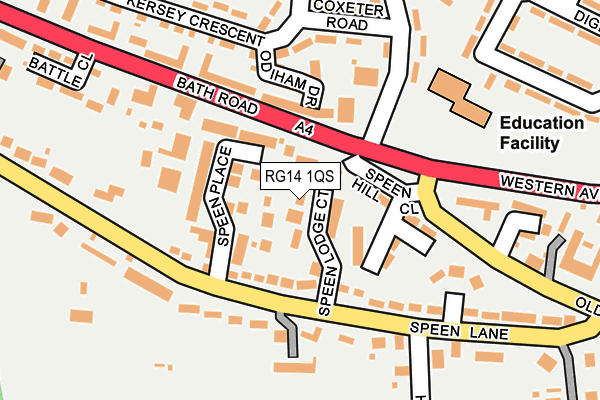RG14 1QS map - OS OpenMap – Local (Ordnance Survey)
