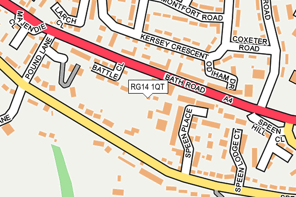 RG14 1QT map - OS OpenMap – Local (Ordnance Survey)