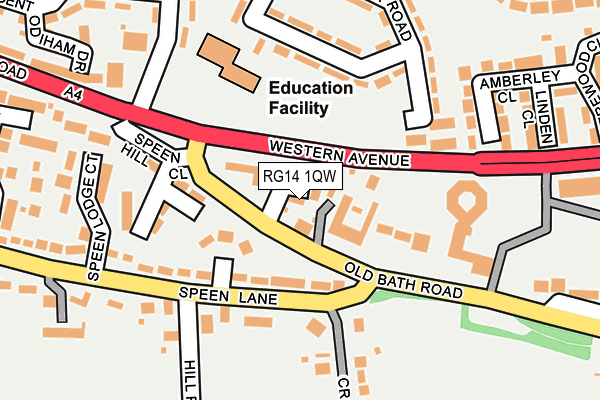 RG14 1QW map - OS OpenMap – Local (Ordnance Survey)
