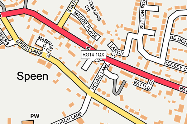 RG14 1QX map - OS OpenMap – Local (Ordnance Survey)