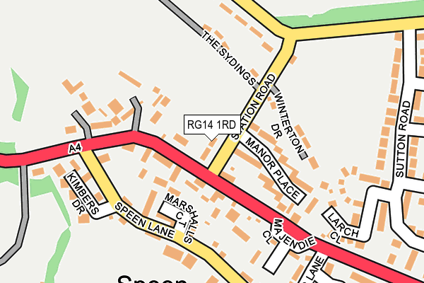 RG14 1RD map - OS OpenMap – Local (Ordnance Survey)