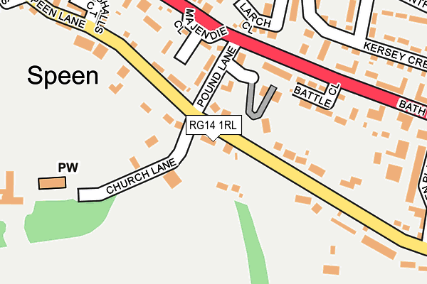 RG14 1RL map - OS OpenMap – Local (Ordnance Survey)