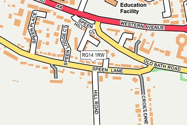 RG14 1RW map - OS OpenMap – Local (Ordnance Survey)