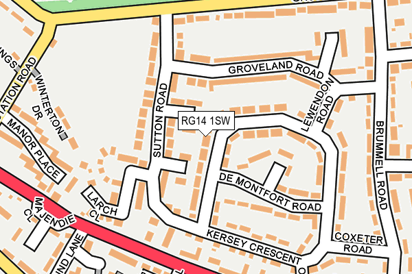 RG14 1SW map - OS OpenMap – Local (Ordnance Survey)