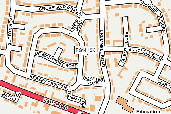 RG14 1SX map - OS OpenMap – Local (Ordnance Survey)