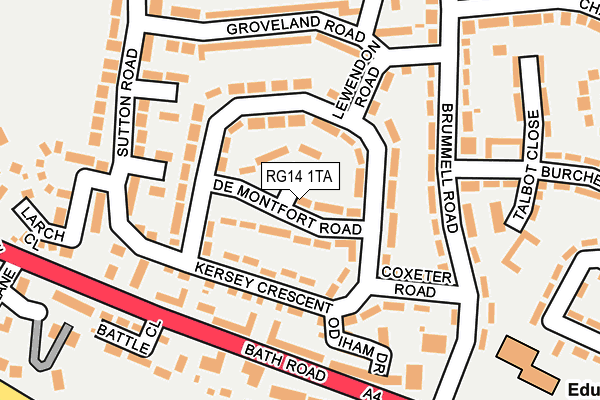 RG14 1TA map - OS OpenMap – Local (Ordnance Survey)