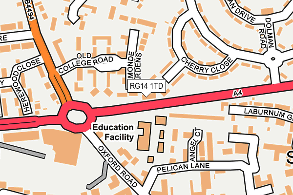 RG14 1TD map - OS OpenMap – Local (Ordnance Survey)
