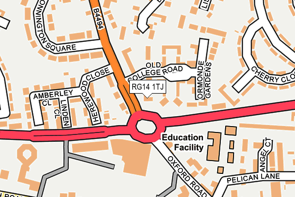 RG14 1TJ map - OS OpenMap – Local (Ordnance Survey)