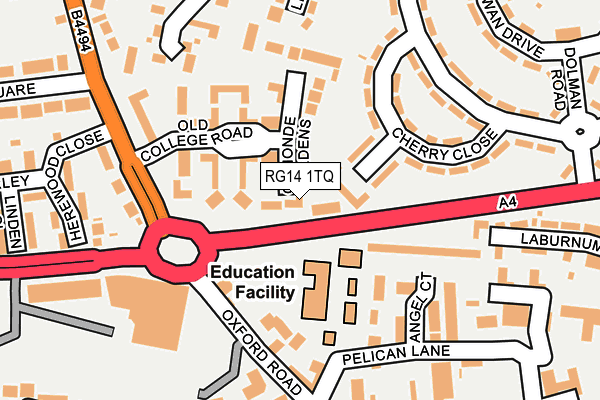RG14 1TQ map - OS OpenMap – Local (Ordnance Survey)