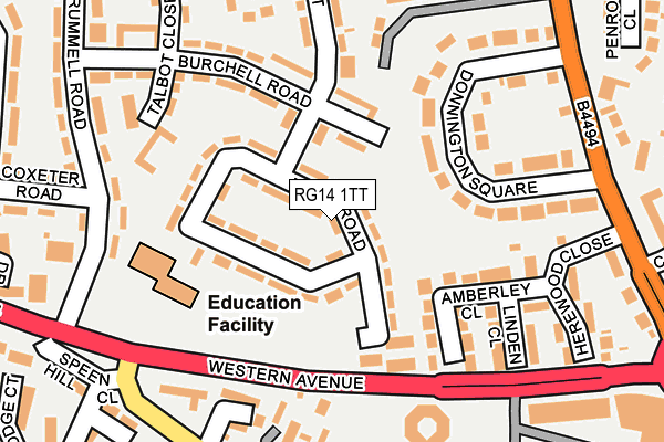 RG14 1TT map - OS OpenMap – Local (Ordnance Survey)