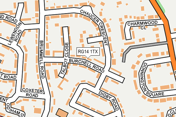 RG14 1TX map - OS OpenMap – Local (Ordnance Survey)