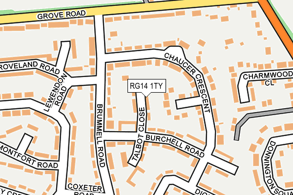 RG14 1TY map - OS OpenMap – Local (Ordnance Survey)
