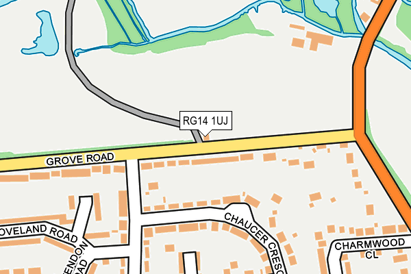 RG14 1UJ map - OS OpenMap – Local (Ordnance Survey)