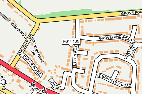 RG14 1UN map - OS OpenMap – Local (Ordnance Survey)