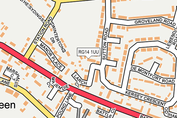 RG14 1UU map - OS OpenMap – Local (Ordnance Survey)