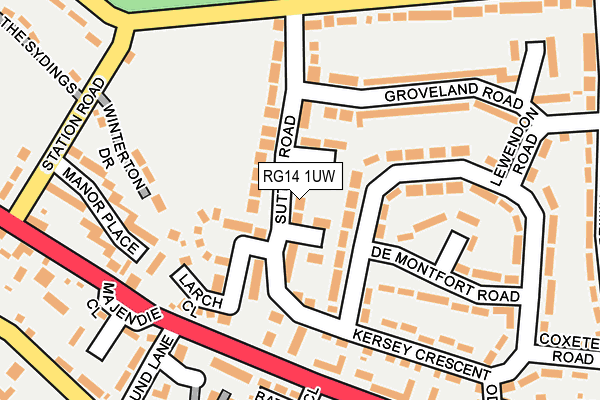 RG14 1UW map - OS OpenMap – Local (Ordnance Survey)