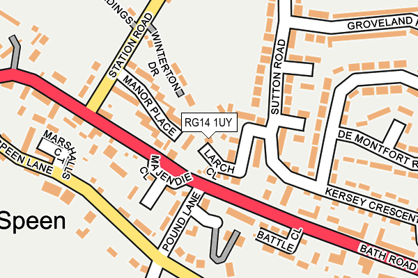 RG14 1UY map - OS OpenMap – Local (Ordnance Survey)